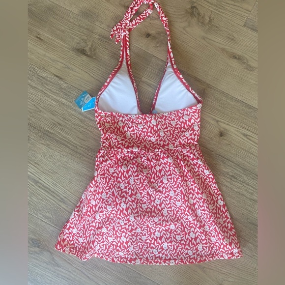 Draper James RSVP NWT UPF 50 Picnic Summer Faux Wrap Halter Swimdress Size XS - Picture 3 of 11